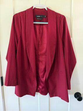 Torrid Red Open-Front Blazer Jacket size 1x